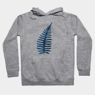 Blue Fern Leaf Hoodie